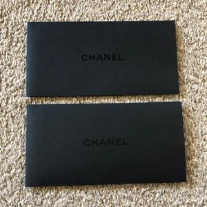 Two Chanel side open envelopes, set